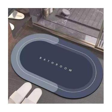 Imagem de Tapete Emborrachado Mágico De Banheiro Absorvente Antiderrapante Micro