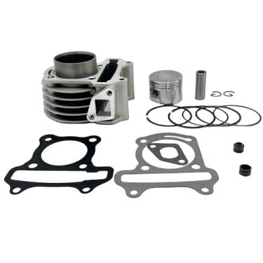 Imagem de Maoyubelt Kit de furo grande de 47 mm GY6 50cc a 80cc Scooter Moped 139 QMB 139QMB Anéis de pistão de cilindro