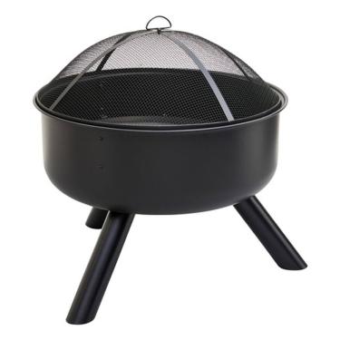 Imagem de Aquecedor Lareira Externa Braseiro Lenha Aco 80x75cm Preto