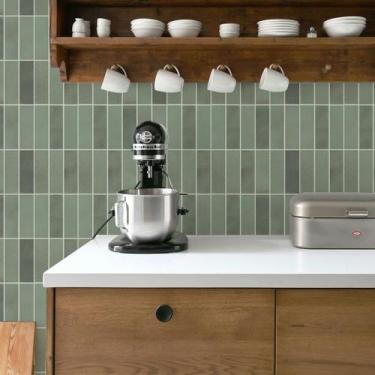 Imagem de Grudado Papel De Parede Lavável Sauge Verde Musgo - 4 folhas