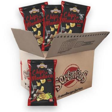 Imagem de Mandioca Chips Pimenta e Limão Sertanitos 50g - 20 Pacotes