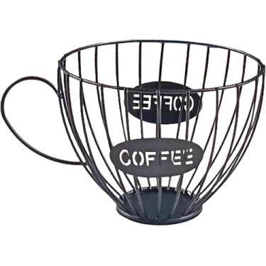 Imagem de Cápsula De Café, Caixa De Armazenamento De Cápsulas De Café, Cesta De Xícara De Café Vintage, Suporte Organizador De Cápsulas De Café, Acessórios De Café, Black