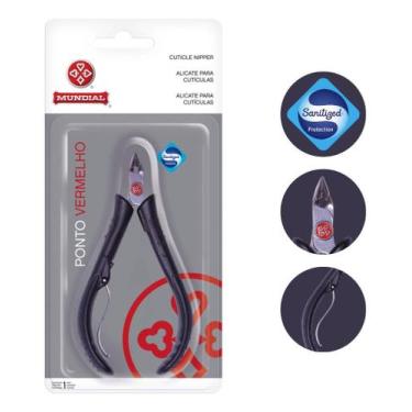 Imagem de Alicate Para Cuticula Ponto Vermelho Mundial Cor Preto