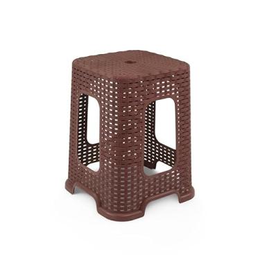 Imagem de 4 Banquetas Resistente, Cozinha, Áreas plastica CINZA ou PRETA(MARROM)