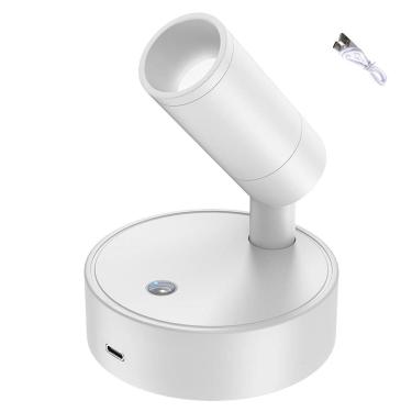 Imagem de Luminaria LED Arandela 3 Tons USB Bateria Recarregavel Mesa Cabeceira Parede Sala Quarto Estudo Trabalho Leitura Iluminaçao