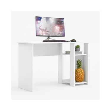 Imagem de Mesa De Computador Mesa De Escritório Pc Gamer Lote Exclusivo Com Suporte De Fone (Branco)