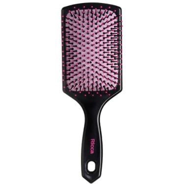 Imagem de Ricca, Escova Black Pink, Raquete, Desembaraça e escova, Para todos os tipos de cabelos