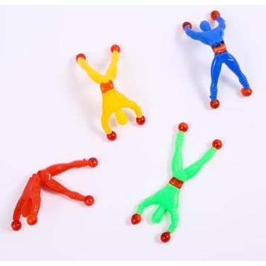 Imagem de Kit de 20 Bonecos Ninja Gruda na Parede, 9 cm, Brinquedo em Plástico e Borracha, Colorido