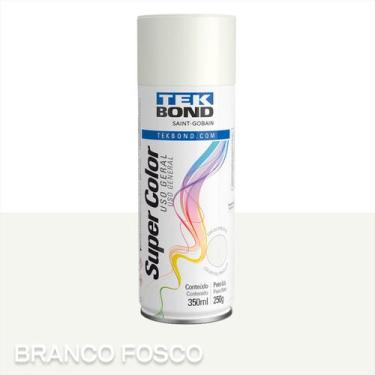 Imagem de Tinta Spray Tek Bond Secagem Rápida 350ml Kit 3, Branco Fosco