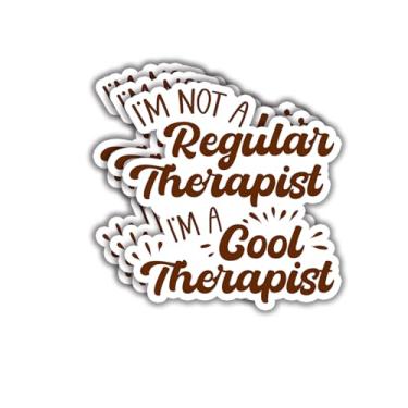 Imagem de (3 peças) Adesivo I'm Not A Regular Therapist I'm A Cool Therapist Funny Sayings Humorístico Citações Motivacionais Vinil Decalque para Tumbler Laptop Kindle Garrafas de Água Livros Telefone - Tamanho