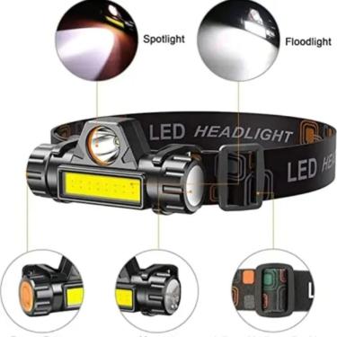 Imagem de Lanterna Recarregável de Cabeça À prova D`água