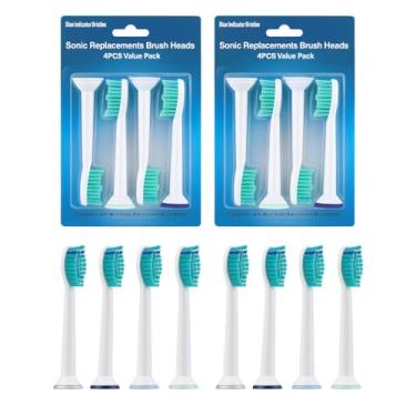 Imagem de Kit Refil Escova de Dente Elétrica 8 Unidades Compatível com Colgate Philips SonicPro e Sonicare - ZUMO (Azul Celeste, Único)