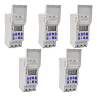 Imagem de Kit 5 Temporizador Timer Digital Bivolt Din 35mm