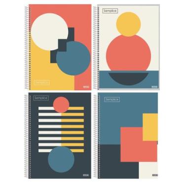 Imagem de Caderno Espiral Capa Dura 1 Matéria - 80 Folhas - Simplice - São Domin