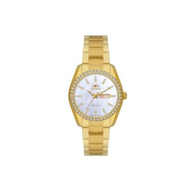 Imagem de RELOGIO ORIENT AUTOMATICO BRANCO METAL DOURADO NH6GG004 B1KX
