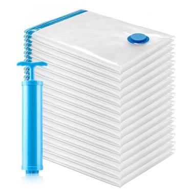 Imagem de Kit com 10 Sacos à Vácuo Edredom, Cobertor e Casaco + Bomba