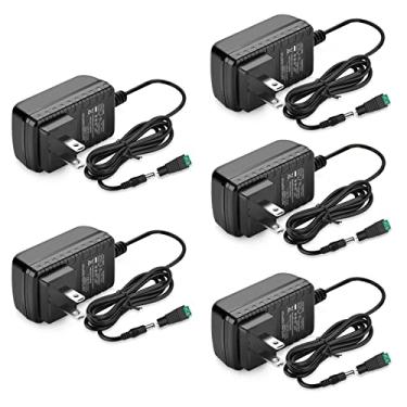 Imagem de Fonte de alimentação LED de 12 V, adaptador de alimentação de 2 A 24 W, fonte de alimentação de 12 V para câmera de segurança, leitor de DVD, transformador CA 100-240V para DC 12 V, plugue americano
