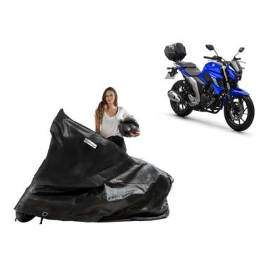Imagem de Capa Protetora Moto Yamaha Fazer 250 FZ25 com Baú - Kahawai, Preto