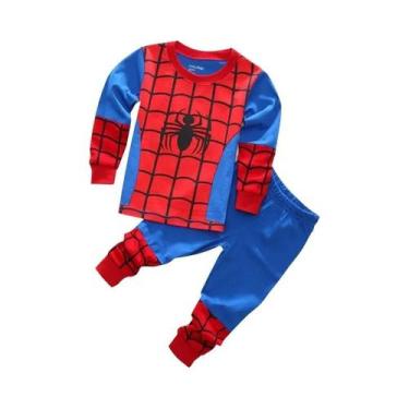 Imagem de Conjunto De Pijamas De Cartoon Do Homem-Aranha Para Meninas, Roupa De 