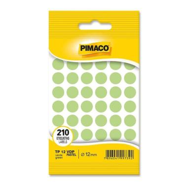 Imagem de Etiqueta adesiva TP12 verde pastel Pimaco