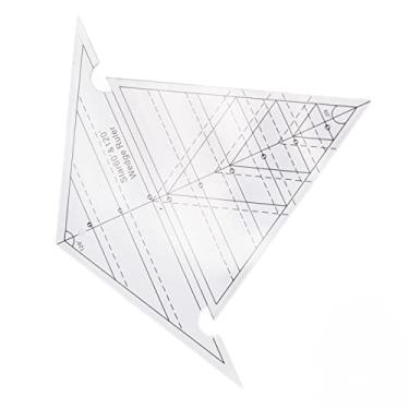 Imagem de Zhjvihx Régua de Costura, Régua de Costura de Acrílico Antiderrapante 60 e 120 Graus Reutilizável Transparente para Bricolage