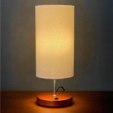 Imagem de Abajur Luminárias De Mesa Clássico Redondo Com Interruptor Bivolt Com 