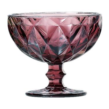 Imagem de Taça de Sobremesa Diamond Vidro 310ml 1 peça Lilás  - Lyor