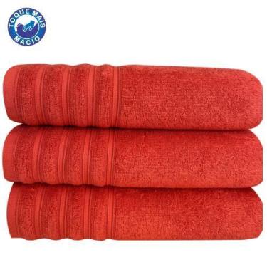 Imagem de Kit 3 Toalhas Gigante Twist Algodão Fio Penteado Macia - Margex, Ferru