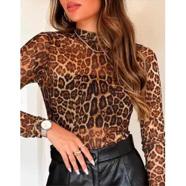 Imagem de Blusa Tule Fios Lurex Body Manga Transparente Brilho Sexy - JG Estilo 