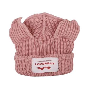 Imagem de Gorro De Inverno Unissex Quente Com Orelhas De Gato Em Crochê, Boné Hi