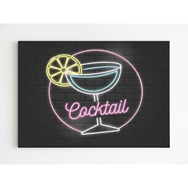 Imagem de Placa decorativa cocktail coquetel neon drink bebida