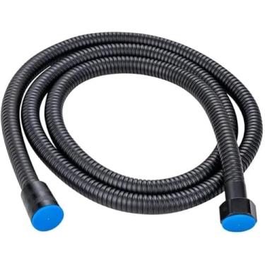 Imagem de Mangueira De Chuveiro, Mangueira De Chuveiro, Mangueira De Chuveiro De Aço Inoxidável Flexível Preta, Longa, Extensão Da Mangueira De água Do Chuveiro Do Banheiro, One Colour, 150cm