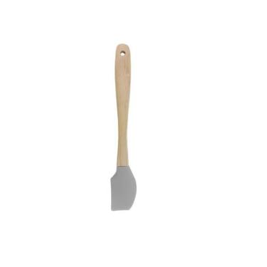 Imagem de Jogo 2 Meia Espátulas Silicone Cabo de Bambu 21 cm Mimo Style