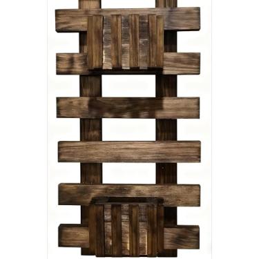 Imagem de Grade Com Vasinho Para Jardim Vertical De Madeira(Tamanho 2 tamanho)