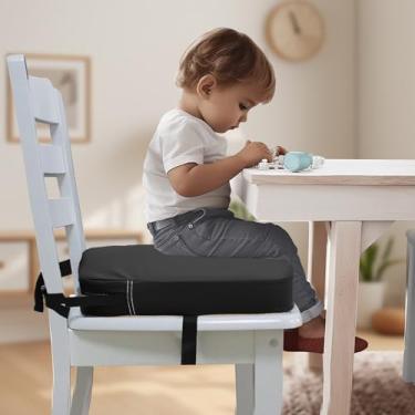 Imagem de Assento elevatório infantil para cadeira de jantar, portátil, estável, almofada de assento infantil para aumentar a almofada para uso doméstico e infantil