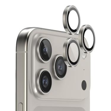 Imagem de FLOLAB Protetor de lente de câmera NanoArmour antirreflexo para iPhone 17 Pro Max/iPhone 17 Pro - Vidro temperado durável com anel de alumínio, TruColors, ultratransparente, fácil instalação - cinza