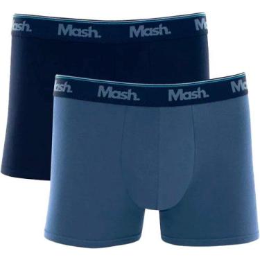 Imagem de Kit 2 Cuecas Boxer Mash Algodão Masculino, Marinho, G
