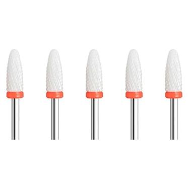 Imagem de 5 peças de cerâmica para arte de unhas, cortador rotativo, aparelho de limpeza para manicure, acessórios de máquina de trituração de unhas, ferramenta de gel de unha