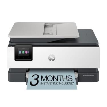 Imagem de HP OfficeJet Pro 8135e Impressora a jato de tinta colorida sem fio, impressão, digitalização, cópia, fax, ADF, impressão duplex, melhor para escritório doméstico, 3 meses de tinta incluídos (40Q35A)