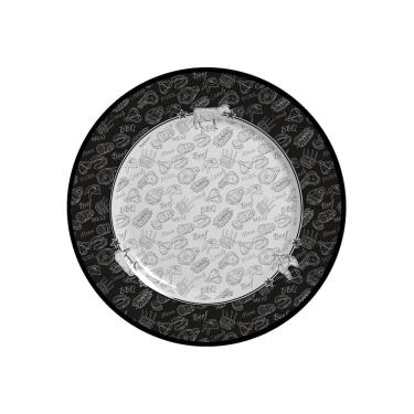 Imagem de Conjunto com 6 pratos sobremesa barbecue plus-c