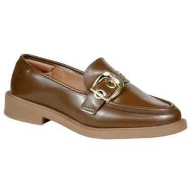 Imagem de Mocassim Vizzano Sapato Feminino Fivela Casual 1453.104, Capuccino, 35