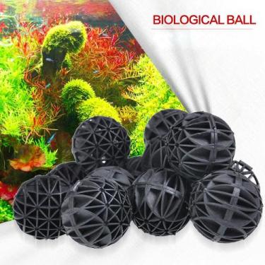 Imagem de 100 Pcs 16mm Aquário Bio Balls Filtro Mídia Seca Seca Koi Fi - HUOGUO