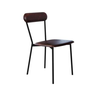 Imagem de Cadeira de Jantar Vintage Emília Tecido Revest Sintético Est.Preta - M