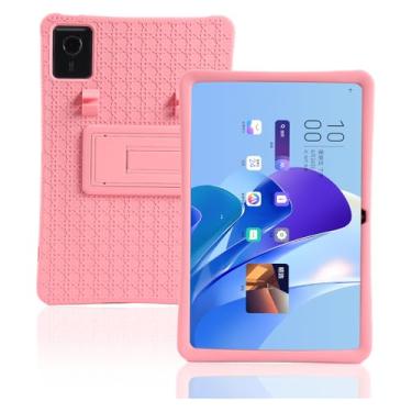 Imagem de INSOLKIDON Capa para tablet Lenovo Chromebook Duet 11 (11M889)/EDU G2/GEN9 2024, cobertura total, ultrafina, de silicone, à prova de choque, leve (rosa)