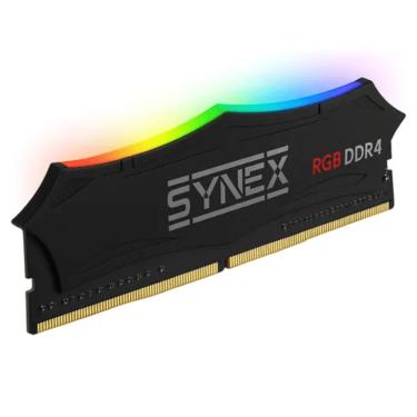 Imagem de Memória ram SYNEX DDR4 8GB 3200MHz 1.2V Dissipador Preto RGB