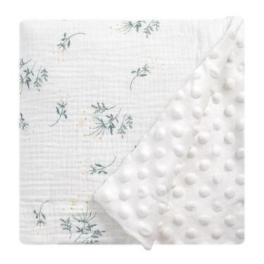 Imagem de Cobertor de bebê Knirose 76x104 cm de lã de musselina de algodão