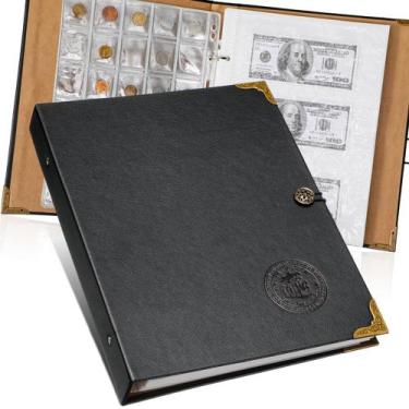 Imagem de Álbum de coleta de moedas Zonon Currency com 150 bolsos para moedas
