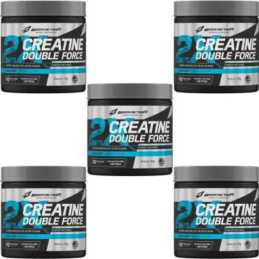 Imagem de Kit 5X Creatine Double Force - 150g Natural - BodyAction-Masculino