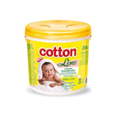 Imagem de Balde Lenço Baby Care Unissex Amarelo C/ 400 Unidades