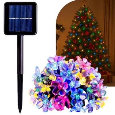 Imagem de Fio De Fada Led Recarga Solar Cordão De Luz 9.5 Metros Áreas Externas 